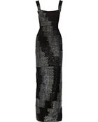 Hervé Léger Beaded Bandage Gown - Lyst