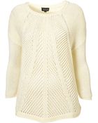 Topshop Knitted Mulity Stitch Jumper - Lyst