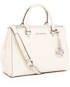 Michael Kors Medium Bedford Dressy Tote, Vanilla - Lyst