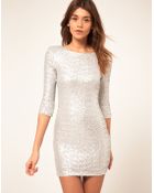 TFNC Tfnc Sequin Dress with Long Sleeves - Lyst