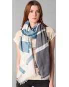Tory Burch Striped Scarf - Lyst