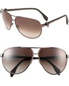 Alexander McQueen Skull Temple Metal Aviator Sunglasses - Lyst