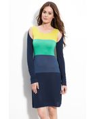 BCBGMAXAZRIA Cutout Shoulder Sweater Dress - Lyst