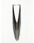 Free People Ombre Fringe & Chain Necklace - Lyst