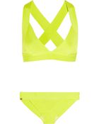 Hervé Léger Bandage Triangle Bikini - Lyst