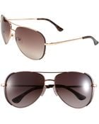 MICHAEL Michael Kors Sicily Metal Aviator Sunglasses - Lyst