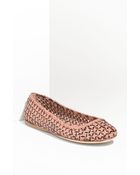 Prada Woven Leather Ballet Flat - Lyst