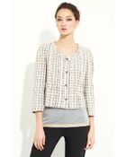 Dolce & Gabbana Crop Tweed Jacket - Lyst