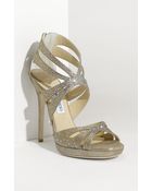 Jimmy Choo Garland Glitter Sandal - Lyst