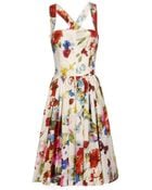 Dolce & Gabbana Butterfly-print Cotton Dress - Lyst