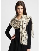 Valentino Ribbon Logo Scarf - Lyst