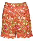 Opening Ceremony Floral Printed Cotton-silk Shorts - Lyst