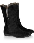 Stuart Weitzman Furlure Suede and Faux Fur Calf Boots - Lyst