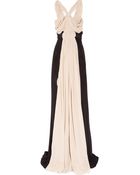 Vionnet Two-tone Silk Crepe De Chine Gown - Lyst