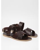 Acne Studios Mens Fibbia Leather Sandal - Lyst