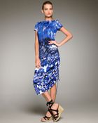 Jean Paul Gaultier Optic Floral-print Dress - Lyst