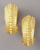 Oscar de la Renta Textured Hoop Earrings - Lyst