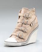 Ash Leather Wedge Sneaker - Lyst