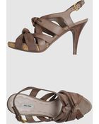 Miu Miu Platform Sandals - Lyst