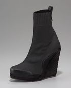 Saint Laurent Accordion-wedge Sock Boot - Lyst