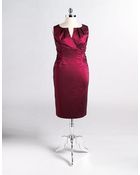 Adrianna Papell Plus-size Side Ruched Dress - Lyst