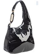 Jimmy Choo Black Patent Leather Thelma Hobo - Lyst