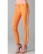 Just Cavalli Skinny Cropped Pants with Contrast Trim - Lyst