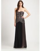 Sue Wong Strapless Gown - Lyst