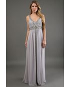 Sue Wong Beaded Grecian Gown - Lyst