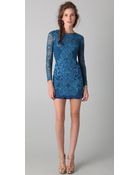 Matthew Williamson Long Sleeve Lace Dress - Lyst