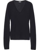 Miu Miu Cashmere and Silk-blend Sweater - Lyst