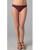 Shoshanna Anchors Away Shirred Bikini Bottoms - Lyst