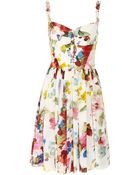 Dolce & Gabbana Floral-print Silk Crepe De Chine Dress - Lyst