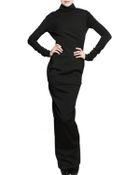 Rick Owens Long Crepe Dress - Lyst