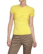 Carven Gathered Stretch Jersey Top - Lyst