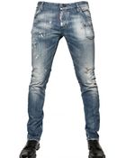 DSquared² 19cm Brushed Denim Slim Fit Jeans - Lyst