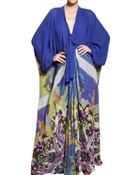 Etro Printed Silk Georgette Long Dress - Lyst