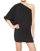 Lanvin Gathered Lycra One Sleeve Dress - Lyst