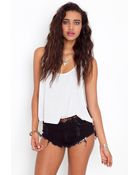 Nasty Gal Roller Cutoff Shorts - Jet Black - Lyst