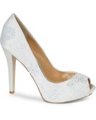 Badgley Mischka Stella Satin Stiletto Pumps - Lyst