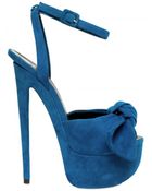Giuseppe Zanotti 160mm Suede Bow Sandals - Lyst