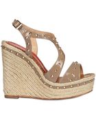 Paloma Barceló 120mm Patent & Studs Wedges - Lyst