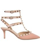 Valentino 65mm Leather Rockstud Pointy Pumps - Lyst