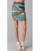 Torn By Ronny Kobo Twist Mini Skirt - Lyst