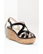 Prada Cork Wedge Sandal - Lyst