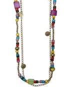Mango Colored Beads Multi-necklace - Lyst