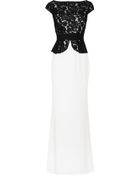 Notte By Marchesa Silk-Crepe and Lace Gown - Lyst