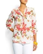 Mango Flowery Print Blouson - Lyst