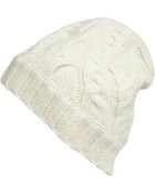 Cacharel Ecru Cable Knit Cap - Lyst