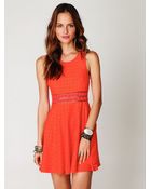 Free People Fitted with Daisies Dress - Lyst
